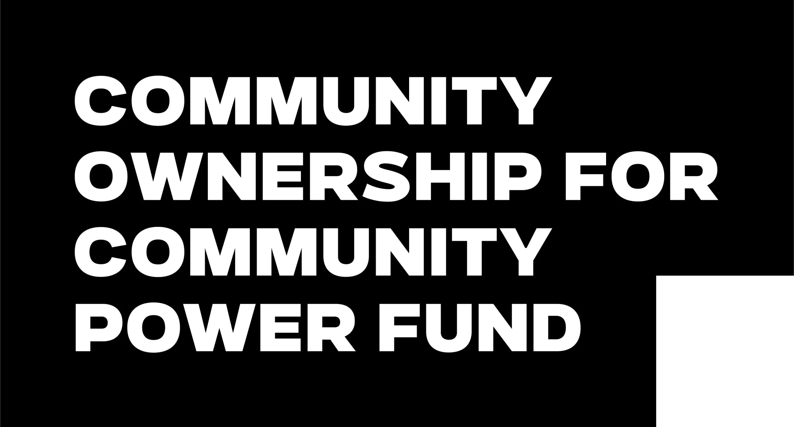 Community Ownership for Community Power Fund